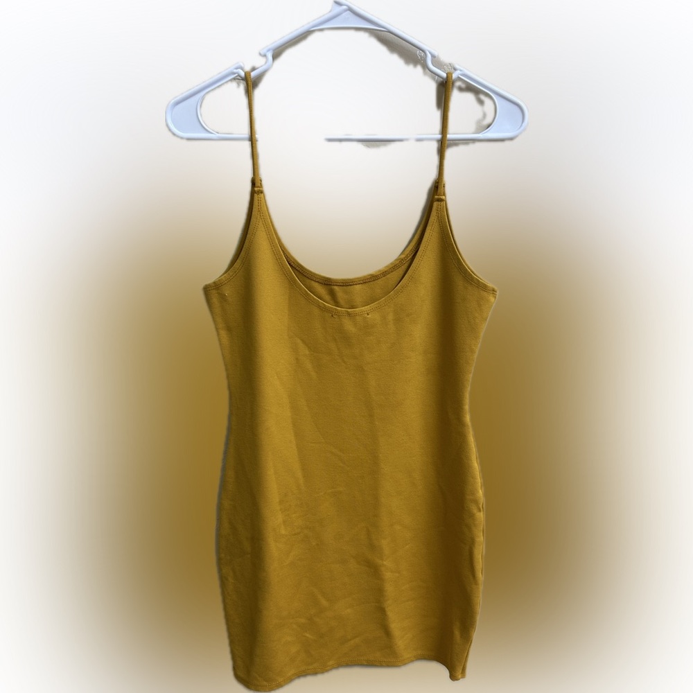 🔥5/$35🔥 Mind Code Mustard Bodycon Dress - Picture 4 of 5
